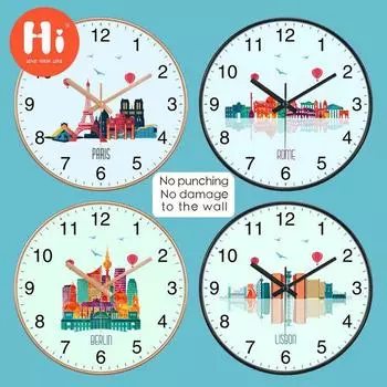 Привет 10-дюймовые настенные часы пластиковые часы домашний декор гостиная спальня бесшумные настенные часы современный художественный дизайн