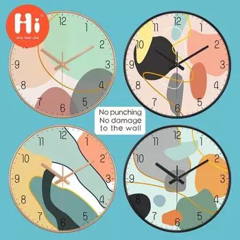 Привет 10-дюймовые настенные часы пластиковые часы домашний декор гостиная спальня бесшумные настенные часы современный художественный дизайн