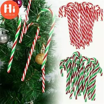 Привет, 10 шт., рождественские акриловые леденцы, сладкие подвесные украшения для рождественской елки, Привет 10 pcs красный