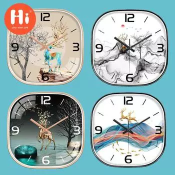 Привет 12-дюймовые настенные часы пластиковые часы домашний декор гостиная спальня бесшумные настенные часы современный художественный дизайн