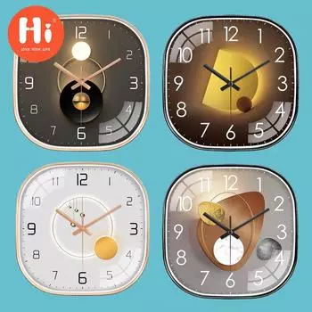 Привет 12-дюймовые настенные часы пластиковые часы домашний декор гостиная спальня бесшумные настенные часы современный художественный дизайн