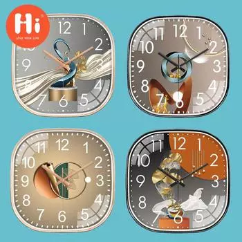 Привет 12-дюймовые настенные часы пластиковые часы домашний декор гостиная спальня бесшумные настенные часы современный художественный дизайн 19
