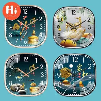 Привет 12-дюймовые настенные часы пластиковые часы домашний декор гостиная спальня бесшумные настенные часы современный художественный дизайн