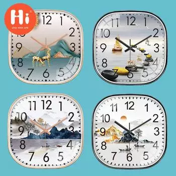 Привет 12-дюймовые настенные часы пластиковые часы домашний декор гостиная спальня бесшумные настенные часы современный художественный дизайн