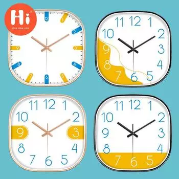 Привет 12-дюймовые настенные часы пластиковые часы домашний декор гостиная спальня бесшумные настенные часы современный художественный дизайн