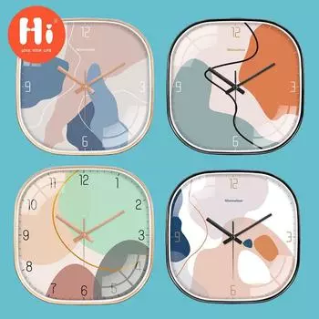 Привет 12-дюймовые настенные часы пластиковые часы домашний декор гостиная спальня бесшумные настенные часы современный художественный дизайн