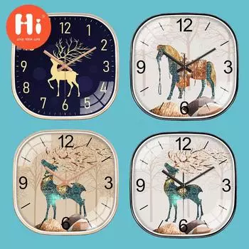 Привет 12-дюймовые настенные часы пластиковые часы домашний декор гостиная спальня бесшумные настенные часы современный художественный дизайн