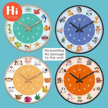 Привет 12-дюймовые настенные часы пластиковые часы домашний декор гостиная спальня бесшумные настенные часы современный художественный дизайн
