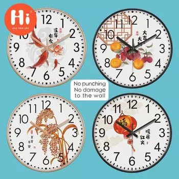 Привет 12-дюймовые настенные часы пластиковые часы домашний декор гостиная спальня бесшумные настенные часы современный художественный дизайн