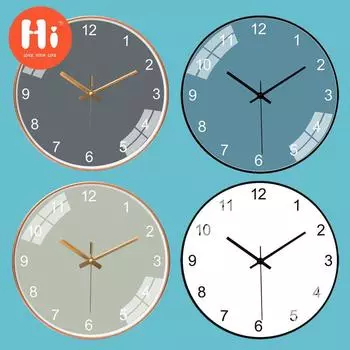 Привет 14-дюймовые настенные часы пластиковые часы домашний декор гостиная спальня бесшумные настенные часы современный художественный дизайн