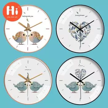 Привет 14-дюймовые настенные часы пластиковые часы домашний декор гостиная спальня бесшумные настенные часы современный художественный дизайн