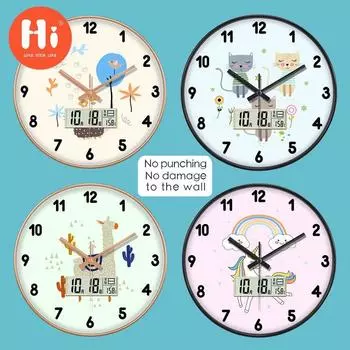 Привет 14-дюймовые настенные часы пластиковые часы домашний декор гостиная спальня бесшумные настенные часы современный художественный дизайн 1