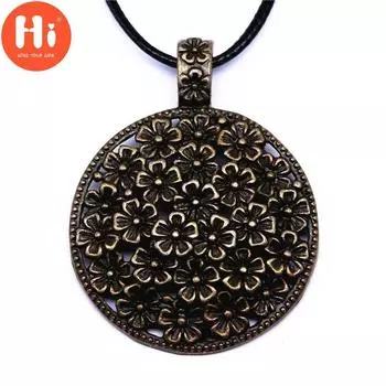 Привет, 1 шт., 58x45 мм, подвески-цепочка с цветами, ожерелье для женщин, новый подарок пользователю