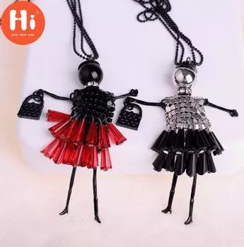 Привет, 1 шт., длинная цепочка для свитера, женская подвеска на ключицу, ожерелье, тонкая цепочка, подарок для вечерние девушек, женщин красный