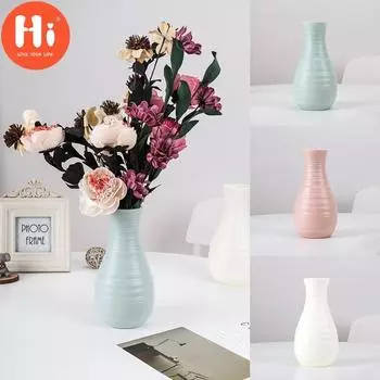 Привет 1 шт. пластиковая ваза в скандинавском стиле микро пейзаж имитация керамическая ваза для цветов украшение дома цветочный горшок белый