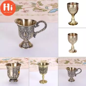 Привет 3D чашка вина напиток старинный цинковый сплав чаша антикварная гравировка домашний декор орнамент 3#