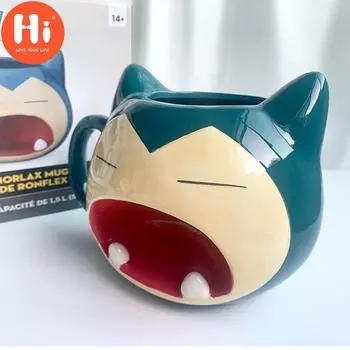 Привет 3D кружка большая емкость кружка мультяшная керамическая чашка для воды чашка для молока, кофе, чая, кружка 1000 мл, детский подарок для мальчиков и девочек 1pc синий