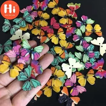 Привет, 50 шт., деревянные пуговицы, рождественские украшения, декор, деревянные украшения для дома, свадьбы, вечеринки, DIYHi