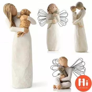 Привет, 5 стилей, фигурки для влюбленных пар, свадебный подарок, сказочный садовый орнамент, поделки из смолы, угловой орнамент для домашних животных, Привет 3*4*6cm