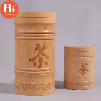 Привет, бамбуковая банка для чая ручной работы, кухонная банка для специй, герметичные банки, резервуар для конфет, закусок, контейнер для еды, бутылка для хранения с крышкой, подарок S