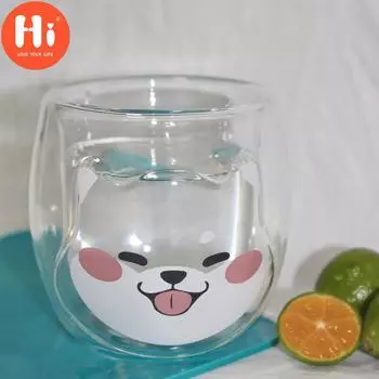 Привет Бингод, 200 мл, милая чашка для молока Сиба-ину, чашка для завтрака, чая, кофе, милые чашки для сока с героями мультфильмов белый