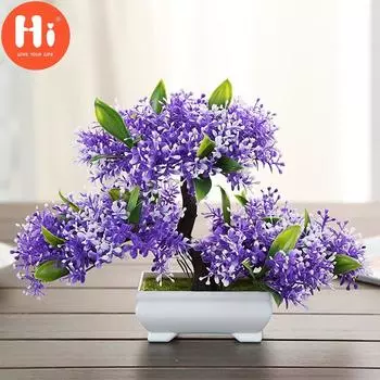 Привет цветущий букет искусственное растение цветок дерево домашний офис сад бонсай декор орнамент one size оранжевый