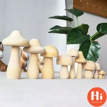 Привет, деревянные грибы, натуральный незавершенный гриб, сделай сам, поделки, живопись, колышки, куклы, орнамент, детская игрушка ручной работы, украшение, Рождественский подарок, привет