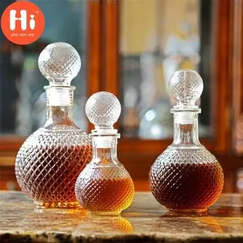 Привет домашний бар круглый шар в форме хрусталя виски вино пиво питьевая стеклянная бутылка графин виски ликер графин кувшин для воды инструменты для бара 250ml