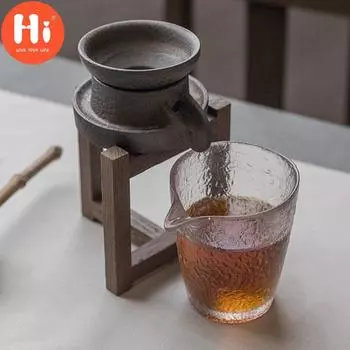 Привет фиолетовый глиняный вкус каменная мельница ситечки для чая керамический фильтр для специй ручной работы ретро инструменты для чайного домика