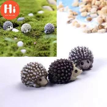 Привет, хит продаж, мини-миниатюрное животное, маленький ежик, микропейзаж, кукольный домик, смоляное украшение для сада «сделай сам», Hi