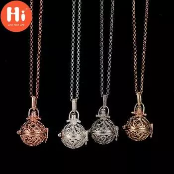 Привет индивидуальное ожерелье цветок трава ароматерапевтический диффузор может открыть волшебную шкатулку ожерелье пианино из бисера ожерелье для беременных женщин серебряный