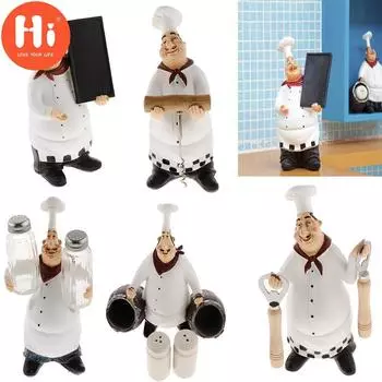Привет, итальянские фигурки шеф-повара, кухонные украшения, орнамент в форме повара из смолы, Привет 01