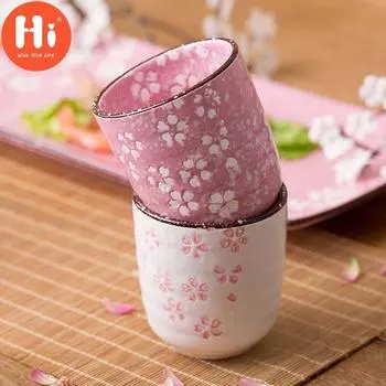 Привет Kawaii цветок сакуры керамическая вишня в японском стиле керамическая чашка чашка для воды чашка для напитков розовый