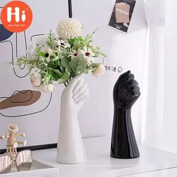 Привет Керамика Скандинавский Стиль Ручная Ваза Домашний Офис Декор Гостиная Орнамент белый
