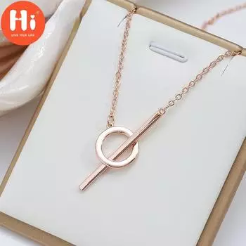 Привет Kinel модные маленькие круглые колье-колье ожерелья из розового золота с подвеской розового золота