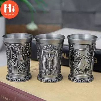 Привет металлический египетский бокал для вина из цинкового сплава, коктейльная кружка для ликера, Древний Египет, винная кружка, барная посуда для напитков, ремесло A
