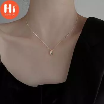 Привет модное простое ожерелье с подвеской в виде капли воды для женщин и девочек, ожерелье цвета: золото, серебро, цепочка на ключицу, ювелирное изделие, подарок серебряный
