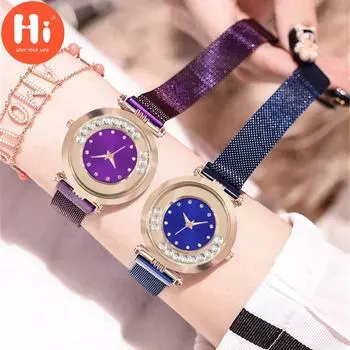 Привет модные часы Роскошные женские кварцевые часы Водонепроницаемые женские часы Женские наручные часы