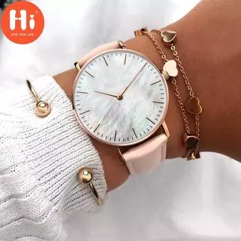 Привет модные часы Роскошные женские кварцевые часы Водонепроницаемые женские часы Женские наручные часы