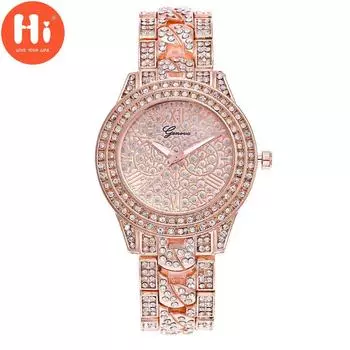 Привет модные часы Роскошные женские кварцевые часы Водонепроницаемые женские часы Женские наручные часы