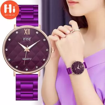 Привет модные часы Роскошные женские кварцевые часы Водонепроницаемые женские часы Женские наручные часы