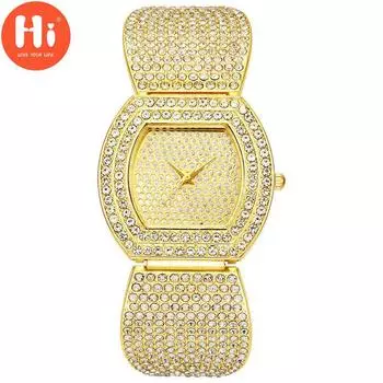 Привет модные часы Роскошные женские кварцевые часы Водонепроницаемые женские часы Женские наручные часы