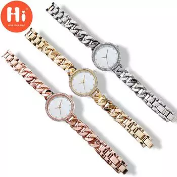 Привет модные часы Роскошные женские кварцевые часы Водонепроницаемые женские часы Женские наручные часы