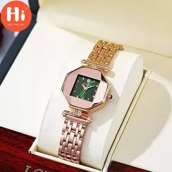 Привет модные часы Роскошные женские кварцевые часы Водонепроницаемые женские часы Женские наручные часы