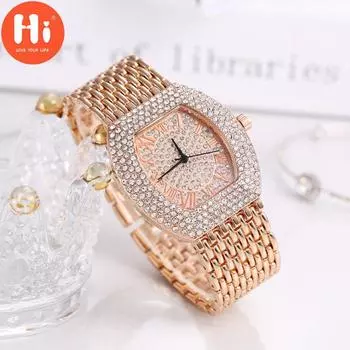 Привет модные часы Роскошные женские кварцевые часы Водонепроницаемые женские часы Женские наручные часы