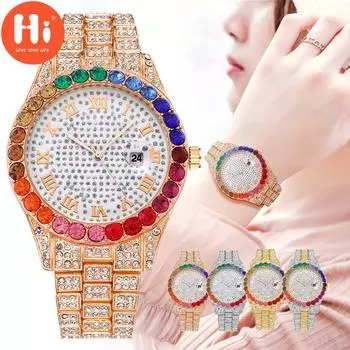 Привет модные часы Роскошные женские кварцевые часы Водонепроницаемые женские часы Женские наручные часы