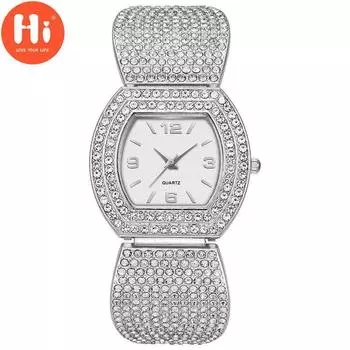 Привет модные часы Роскошные женские кварцевые часы Водонепроницаемые женские часы Женские наручные часы