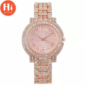 Привет модные часы Роскошные женские кварцевые часы Водонепроницаемые женские часы Женские наручные часы