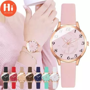 Привет модные часы Роскошные женские кварцевые часы Водонепроницаемые женские часы Женские наручные часы красный