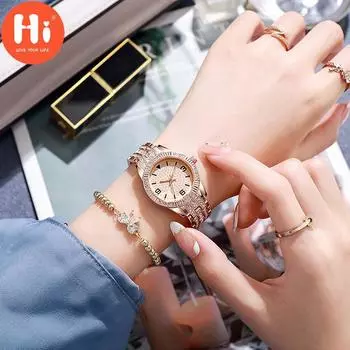 Привет модные часы Роскошные женские кварцевые часы Водонепроницаемые женские часы Женские наручные часы